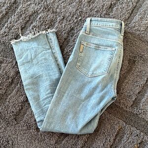 PAIGE Hoxton Slim Frayed-Hem Jeans size 27